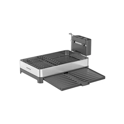Breebe Expandable Dish Drying Rack For Kitchen Counter In Gray