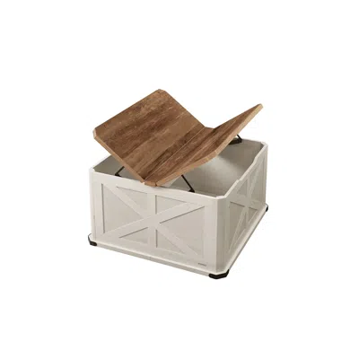Breebe Farmhouse Coffee Table With Storage