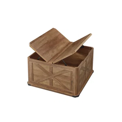 Breebe Farmhouse Coffee Table With Storage