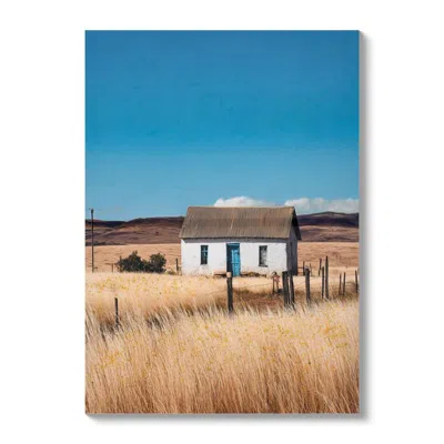 Breebe Farmhouse House Wall Art, White House Barn Canvas Painting 20 Hx28 W In In Brown