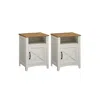 Breebe Farmhouse Nightstand With Barn Door