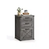Breebe File Cabinet With 3 Drawers, Fit A4 In Gray