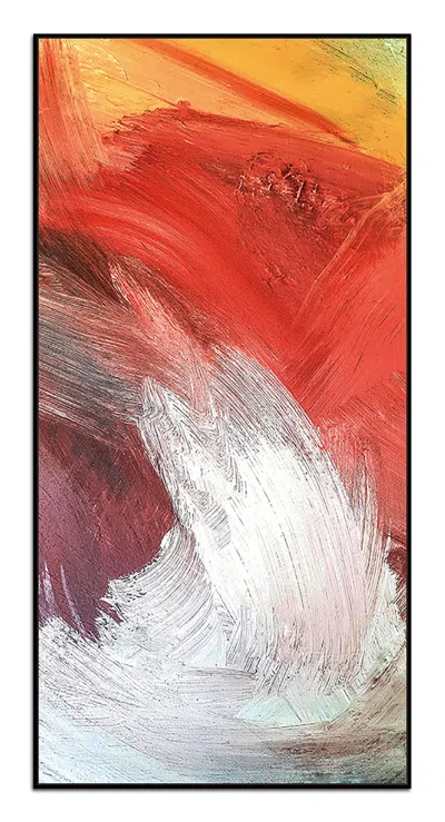 Breebe Flame Black Framed Wall Art In Multi