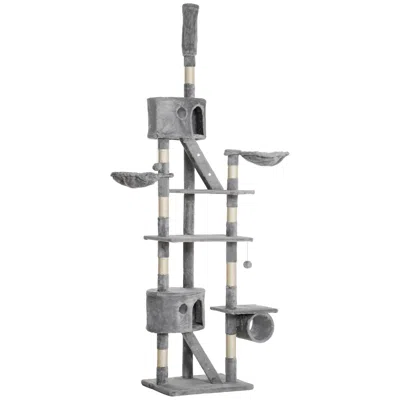 Breebe Floor To Ceiling Cat Tree 94.5-102.5 Inch Adjustable Cat Climbing Tower In Multi