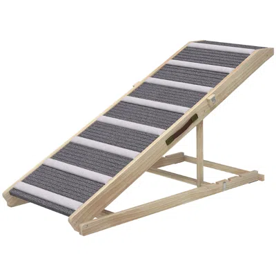 Breebe Foldable Dog Ramp For Couch With 4 Adjustable Heights In Gray