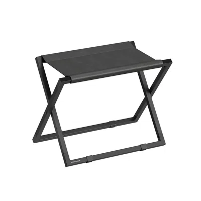 Breebe Foldable Metal Luggage Rack In Black