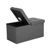 Breebe Foldable Storage Ottoman In Gray