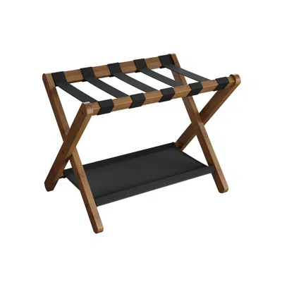 Breebe Folding Luggage Rack With Storage Shelf