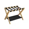 Breebe Folding Luggage Rack With Storage Shelf
