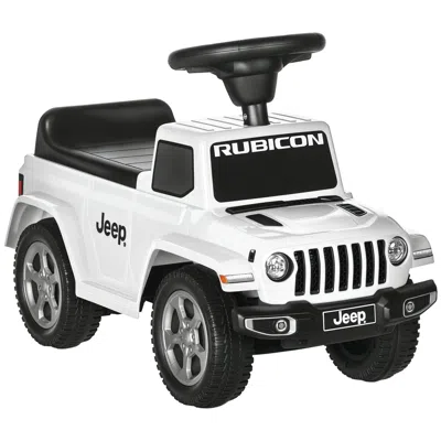 Breebe Foot-to-floor Ride-on Car For Toddlers With Horn In White