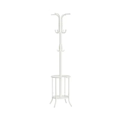 Breebe Freestanding Metal Coat Rack Pearl White