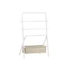 Breebe Freestanding Towel Rack With 4 Hooks In White