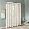 Breebe Fretwork Burnout Sheer Curtain Panel In Metallic