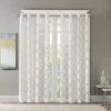 Breebe Fretwork Burnout Sheer Curtain Panel In Metallic