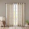 Breebe Fretwork Print Grommet Top Window Curtain Panel(only 1 Pc Panel)
