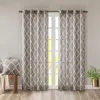 Breebe Fretwork Print Grommet Top Window Curtain Panel(only 1 Pc Panel) In Gray
