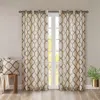 Breebe Fretwork Print Grommet Top Window Curtain Panel(only 1 Pc Panel) In Neutral