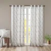 Breebe Fretwork Print Grommet Top Window Curtain Panel(only 1 Pc Panel) In White
