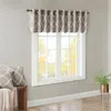 Breebe Fretwork Print Grommet Top Window Valance Grey/white 50x18' In Multi