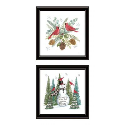 Breebe Friends Make The Season Merry Holiday Wall Art Set By Deb Strain In Multi