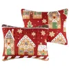 Breebe Gingerbread Lane Sham Standard In Red