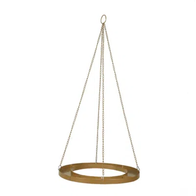 Breebe Gold Hanging Metal Floral Chandelier Frame - 24" Circular Lighting, Candle And Floral Display Base