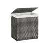 Breebe Gray Laundry Hamper With Divider & Lid