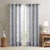 Breebe Grommet Top Sheer Bird On Branches Burnout Window Curtain(only 1 Pc Panel) In Gray