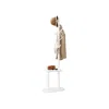 Breebe Hall Coat Tree With 8 Hooks And Storage Shelf In White