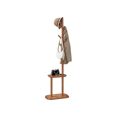 Breebe Hall Coat Tree With 8 Hooks And Storage Shelf In Multi