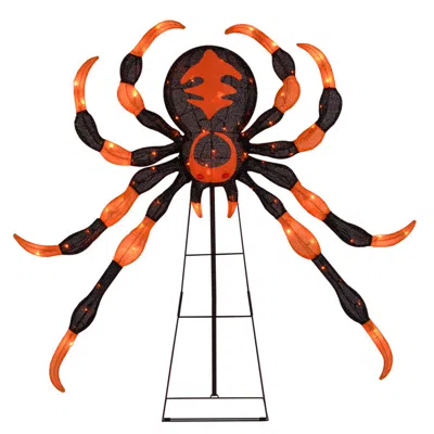 Breebe Halloween Spider Decoration With 16 Flickering Warm White Leds In Multi