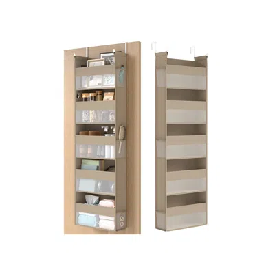 Breebe Hanging Door Organizer With 5 Large Pockets In Brown