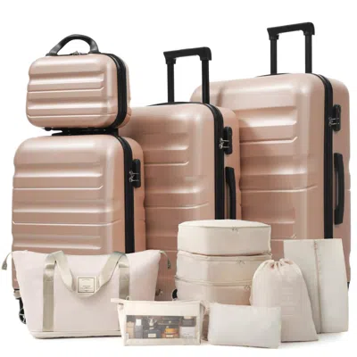 Breebe Hardshell Abs Luggage Set, Lightweight Suitcases With Dual Spinner Wheels, Carry-on & Checked Sizes 
