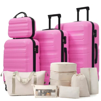 Breebe Hardshell Abs Luggage Set, Lightweight Suitcases With Dual Spinner Wheels, Carry-on & Checked Sizes