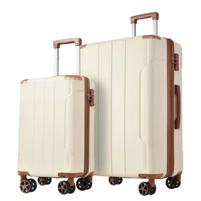 Breebe Hardshell Abs Luggage Sets 2 Piece Suitcase Set Expandable With Tsa Lock Spinner Wheels For Men Wome