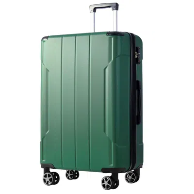 Breebe Hardshell Luggage, Lightweight Durable Abs Suitcases With Double Wheels, Expandable 28-inch Checked  In Green