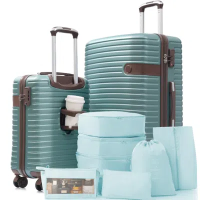 Breebe Hardshell Luggage Set With Tsa Lock, 360â° Spinner Wheels, Lightweight Durable Travel Suitcases For  In Blue