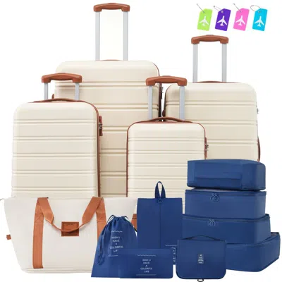 Breebe Hardshell Luggage Sets 4 Pcs + Bag Spinner Suitcase With Tsa Lock Lightweight-16'+20'+24'+28' Luggag In Multi