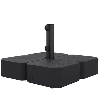 Breebe Heavy Duty Mobile Umbrella Stand Base In Black