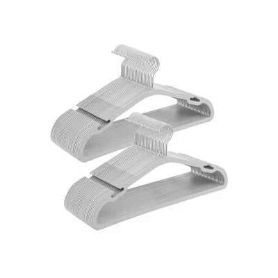 Breebe Heavy-duty Plastic Clothes Hangers 50 Pack In White