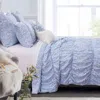 Breebe Helena Ruffle Quilt Set 3-piece King/cal King In Blue