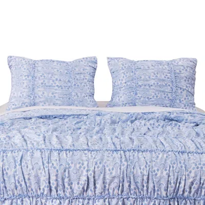 Breebe Helena Ruffle Sham Standard In Purple