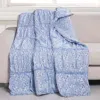 Breebe Helena Ruffle Throw In Blue