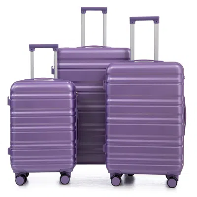 Breebe Hifine Tourist 20'/24'/28' 3 Pcs/set In Abs Spinner Wheel Luggage, Carry On Suitcase, Matching Color