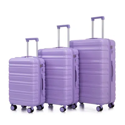 Breebe Hifine Tourist 20'/24'/28' 3 Pcs/set In Abs Spinner Wheel Luggage, Carry On Suitcase, Matching Color