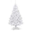 Breebe Hinged Artificial Christmas Tree With Metal Stand In White