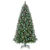 Breebe Hinged Christmas Tree With Pvc Branch Tips And Warm White Led Lights In Green