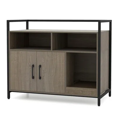 Breebe Hivvago Hidden Cat Washroom With Double Doors And Scratch Cardboard In Brown
