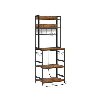 Breebe Hutch Bakers Rack With Power Outlet