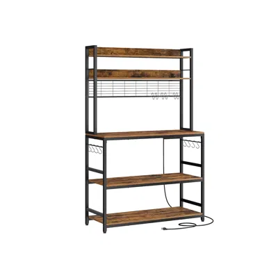 Breebe Hutch Bakers Rack With Power Outlet